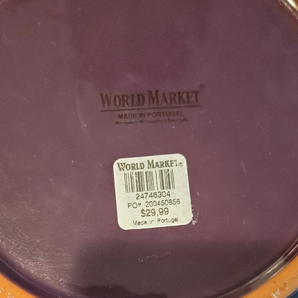 Cost Plus World Market Purple Ceramic Tangine - Picture 5 of 6